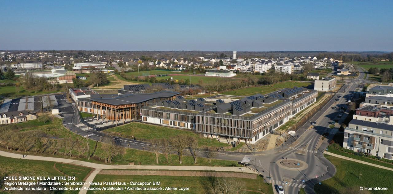 Vue aérienne Lycée Public de Liffre